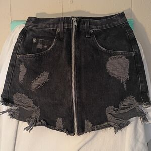 Carmar Charcoal Denim Skirt